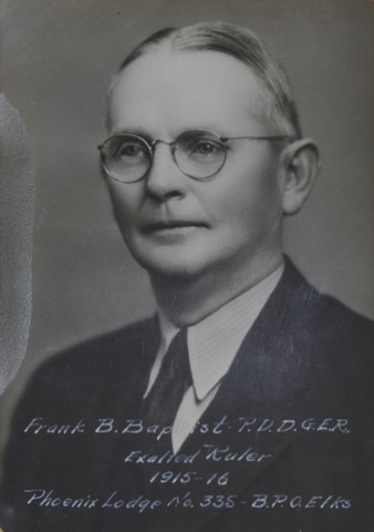 Frank Baptist, Exalted Ruler 1915-16
