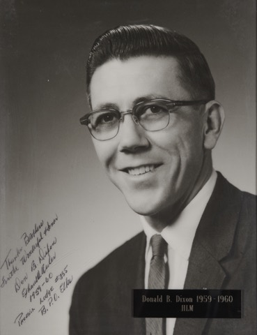 Donald B. Dixon, Exalted Ruler 1959-60