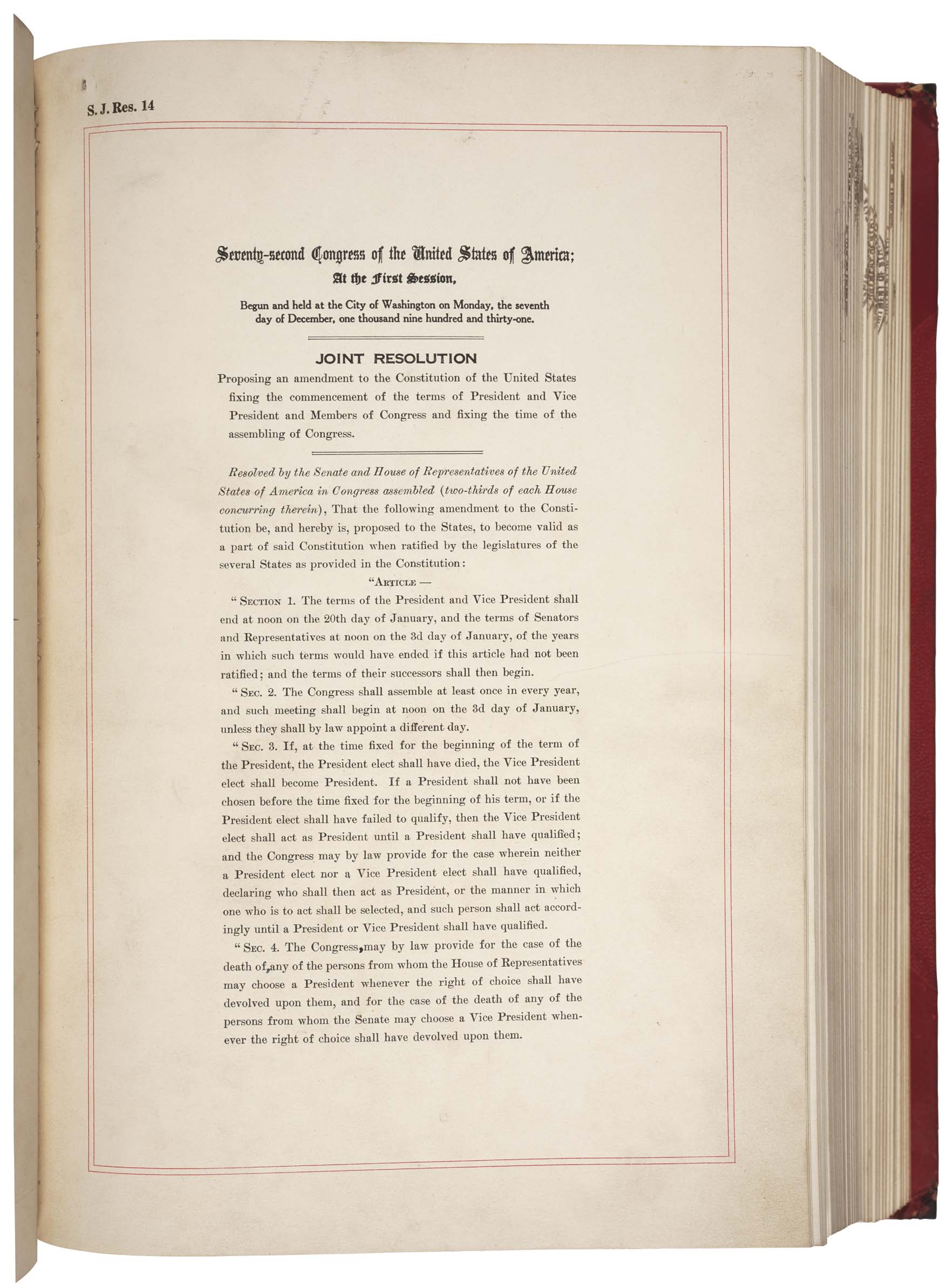 20th Amendment Page 1 of 2