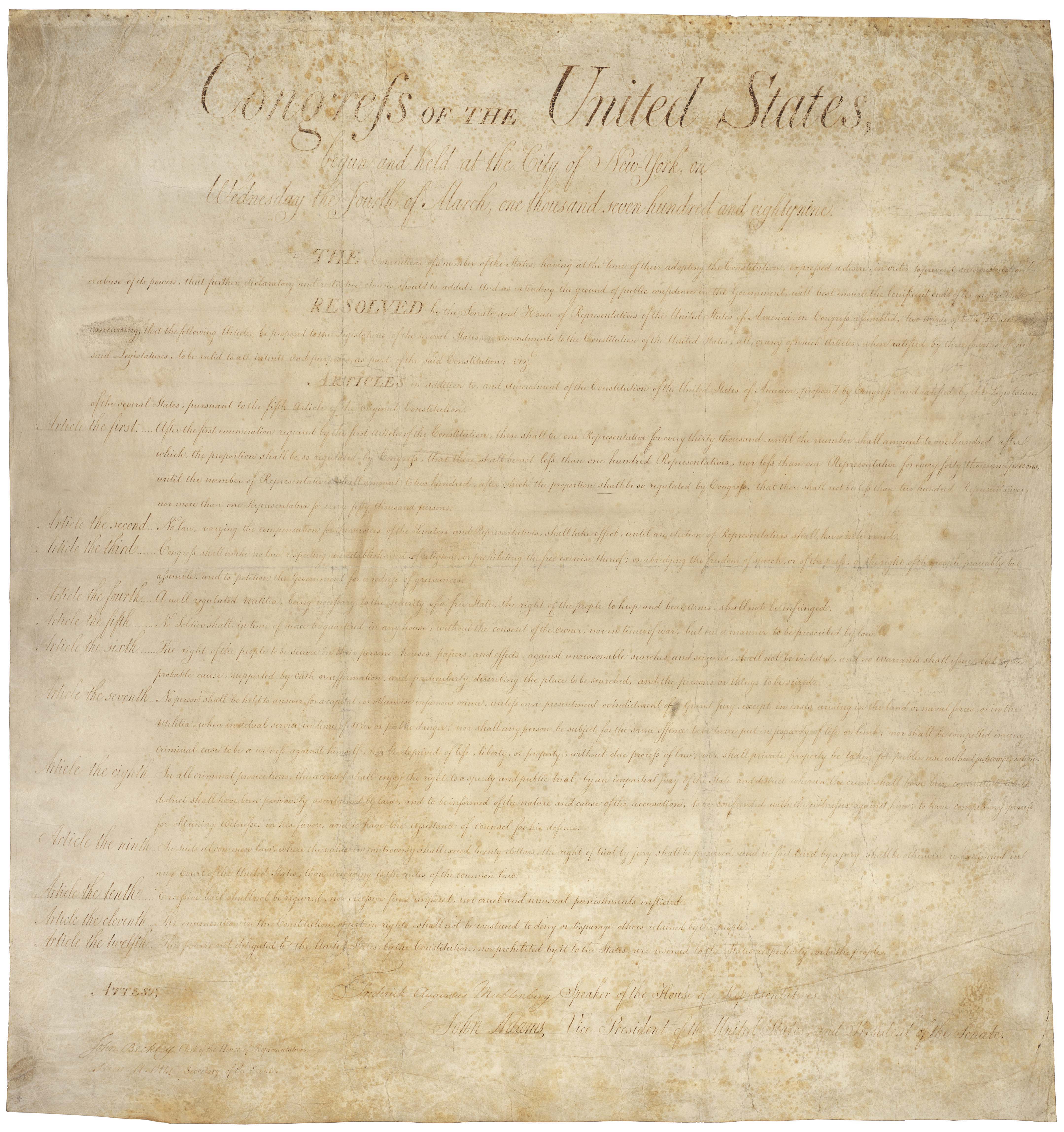 Bill of Rights Page 1 of 1